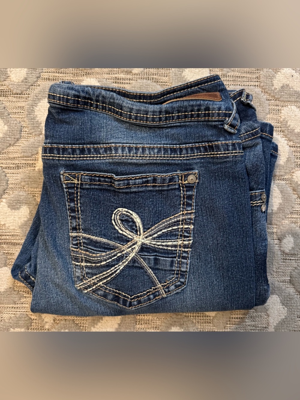 Wallflower Dark Blue Bootcut Jeans with Embroidered Pocket